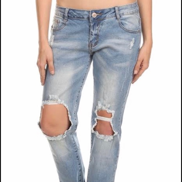 Blue boyfriend jeans - Picture 1 of 2