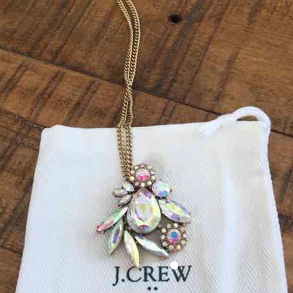 NWT J.Crew Winding Crystals Necklace SALE - Picture 2 of 5