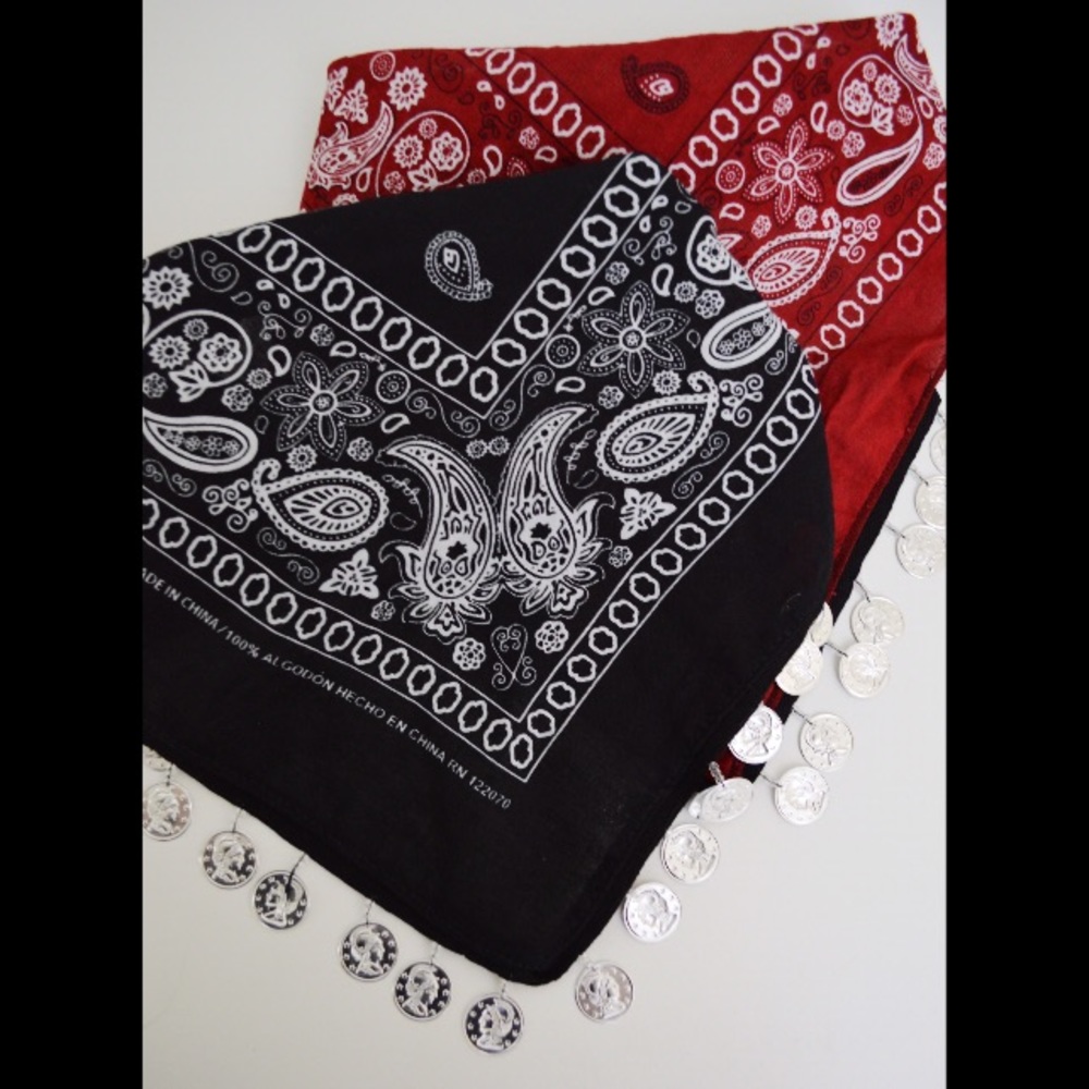 Loose change, coin bandana (burgundy)