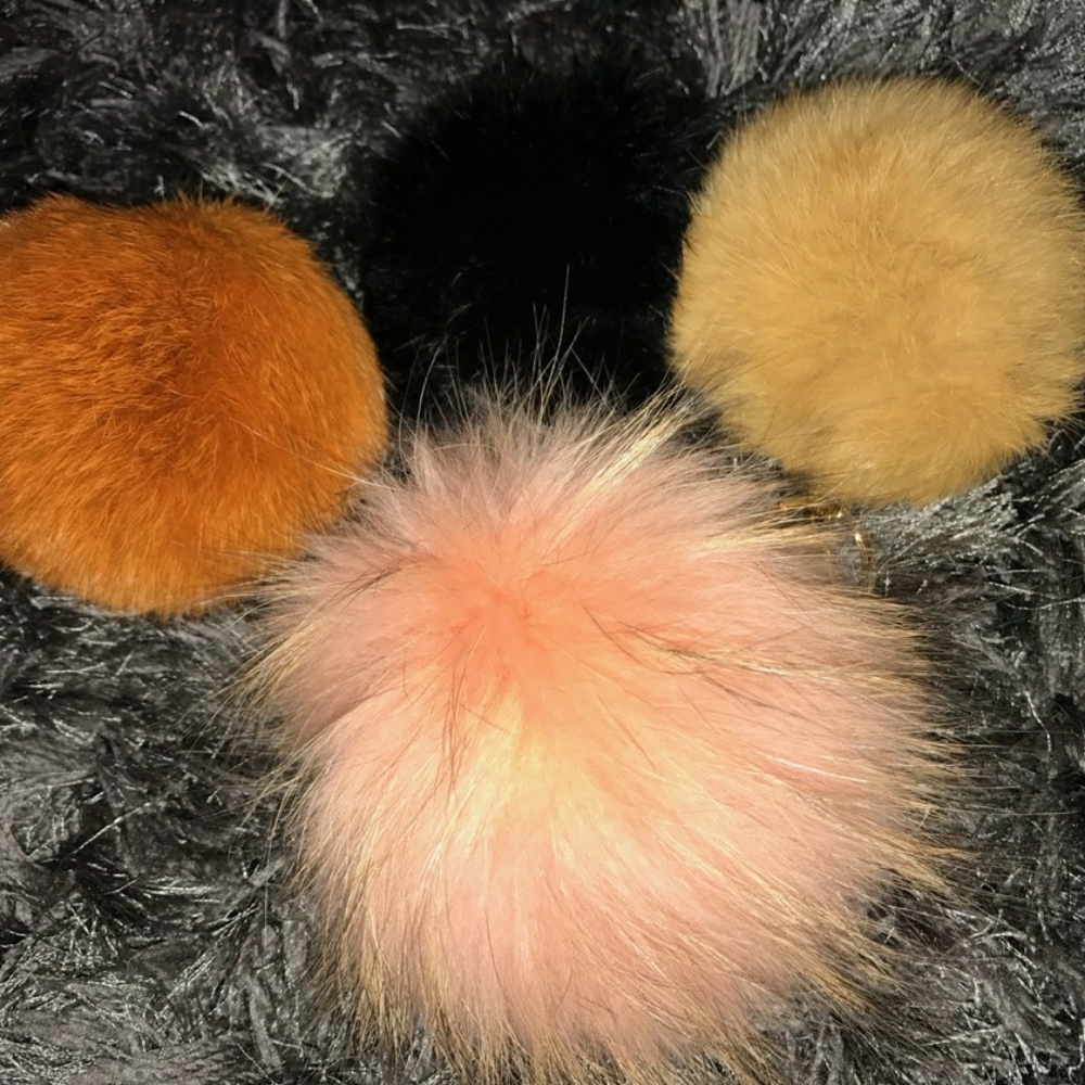 Pom pom keychains