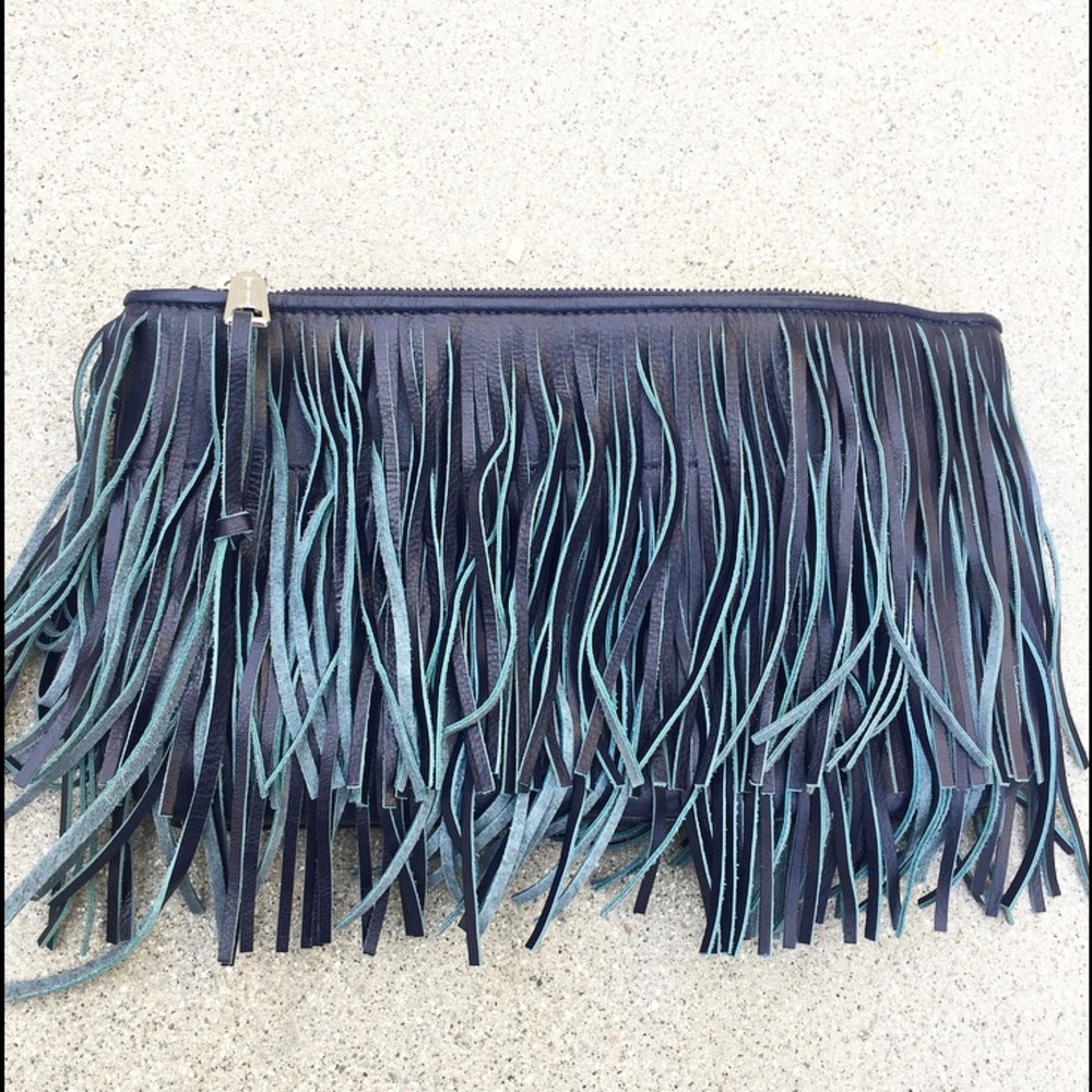 ❌SOLD❌ Rebecca Minkoff Blue Finn Leather Purse - Picture 2 of 8