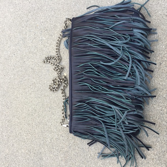 ❌SOLD❌ Rebecca Minkoff Blue Finn Leather Purse - Picture 7 of 8