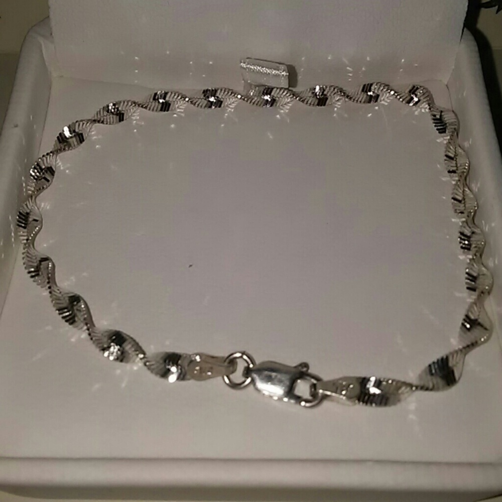 💎SALE💎ITALIAN 925 SILVER TWIST BRACELET
