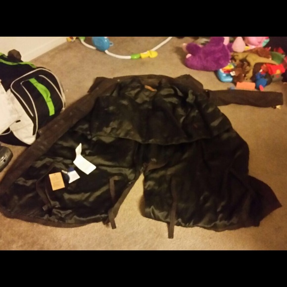 UNIK Leather and Suede duster trench coat - Picture 2 of 4