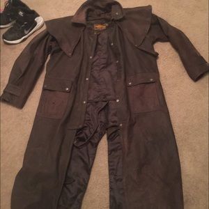 UNIK Leather and Suede duster trench coat