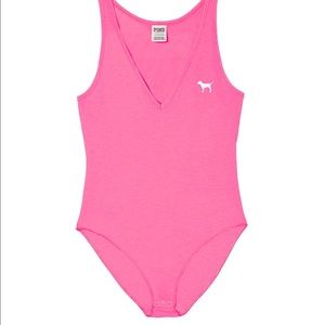 Pink 💕💕 V Neck bodysuit