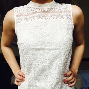 White embroidered top
