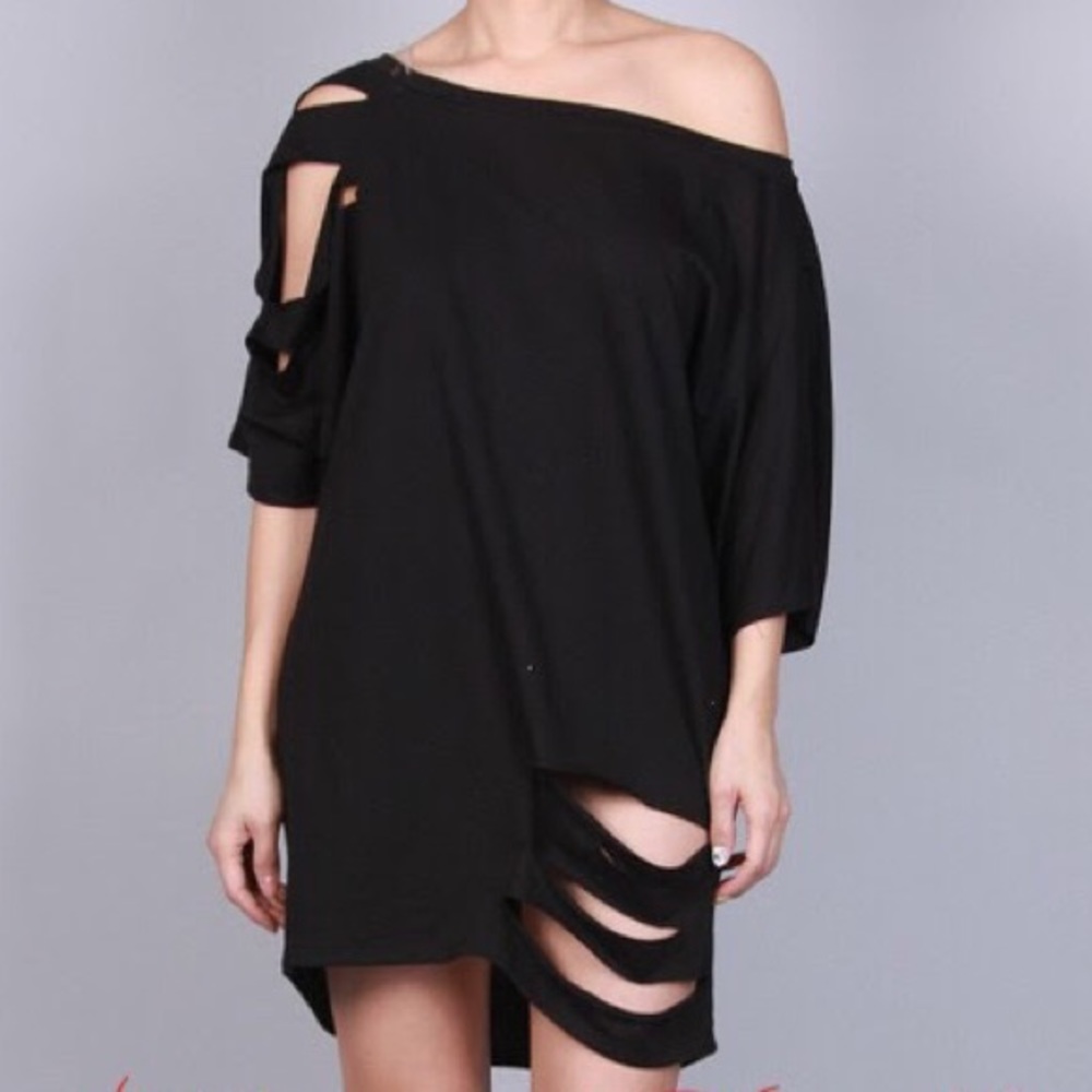 Destress shirt dress