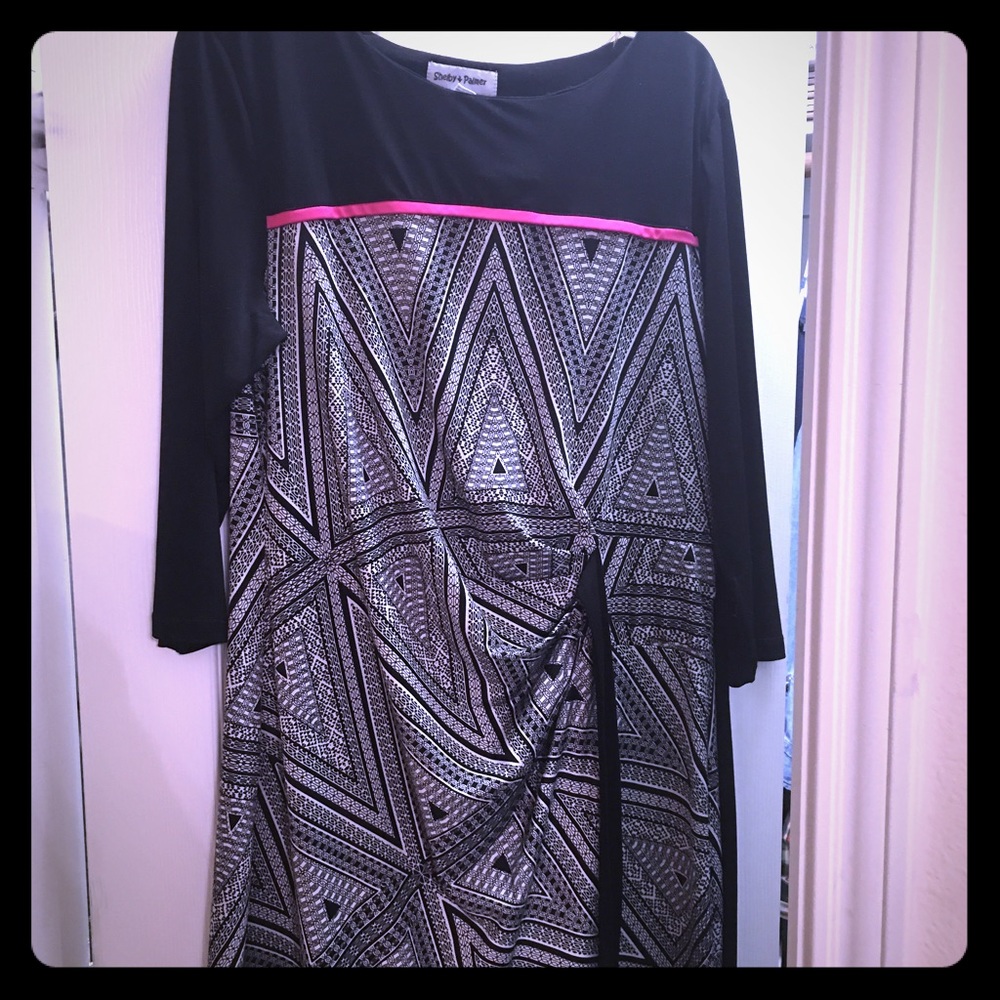 ‼️💥SALE! Faux Wrap Dress SZ L w/side tie belt‼️💥
