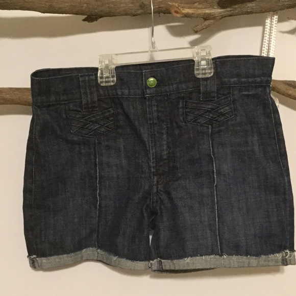 7 For All Mankind Pants - Dark Wash CutOff Jean Shorts 7 For All Mankind Pants - Dark Wash CutOff Jean Shorts
