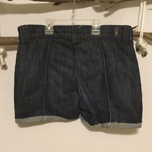7 For All Mankind Shorts - Dark Wash CutOff Jean Shorts 7 For All Mankind Shorts - Dark Wash CutOff Jean Shorts