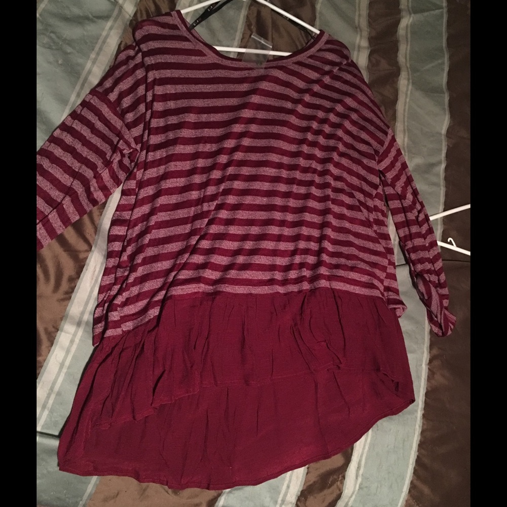 Maroon top