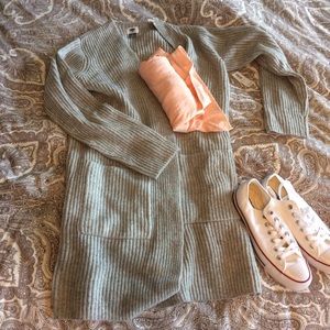 Gray ribbed old navy cardigan NWT PRICE DROP!!