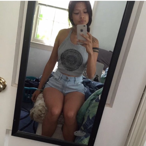 Boho Pacsun Mandala Tie back halter - Picture 2 of 2