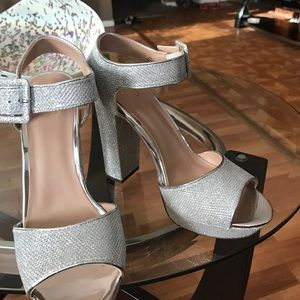 Silver party shoes