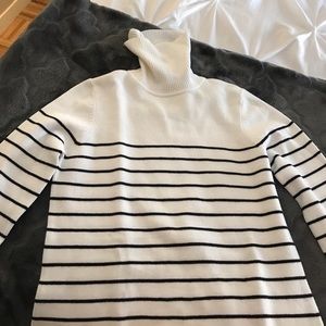 French Connection turtleneck striped sweater MED