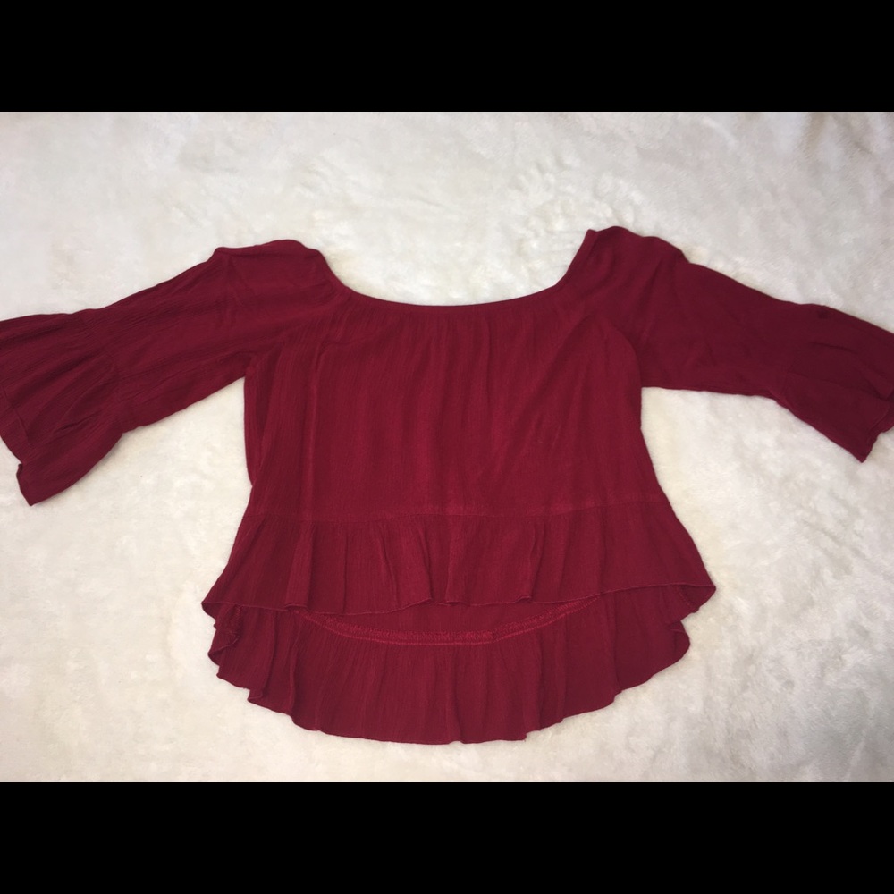 Quarter sleeve 3/4ths cropped blouse