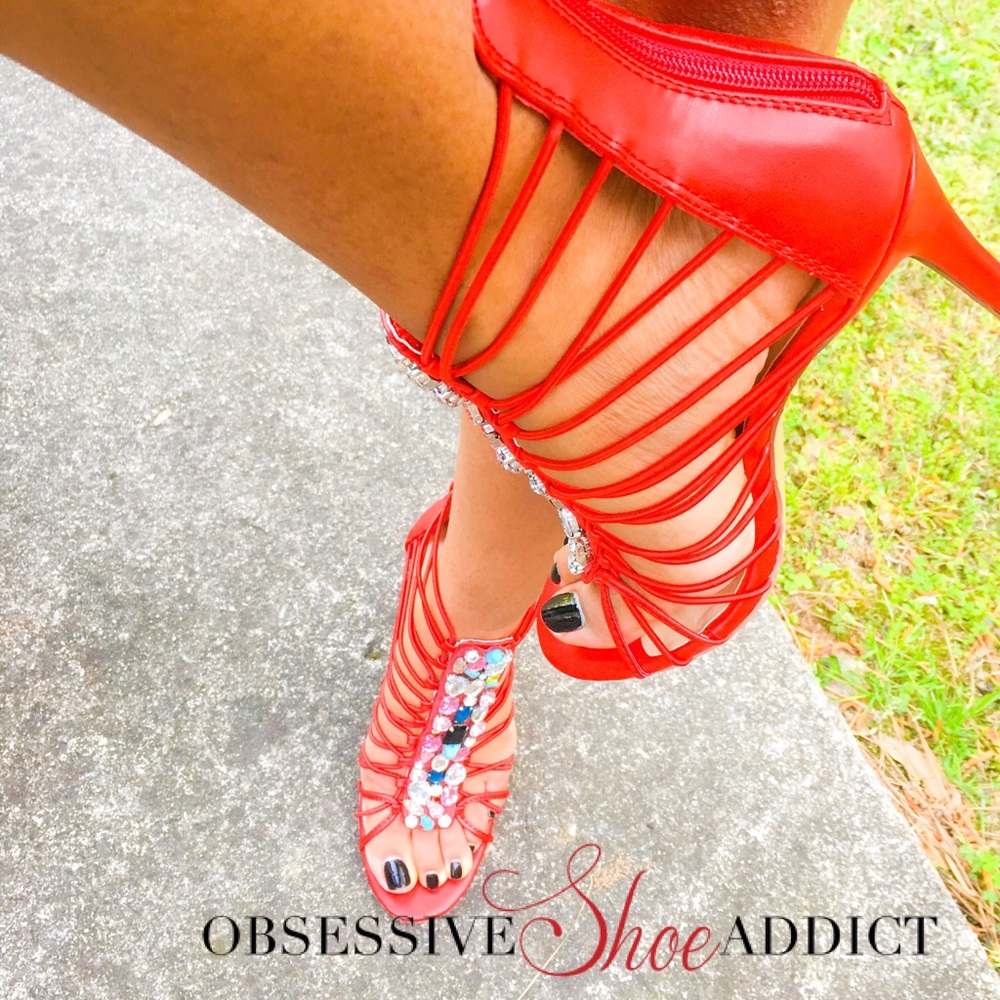 Penny Loves Kenny Dare Red Sandal - Picture 4 of 6