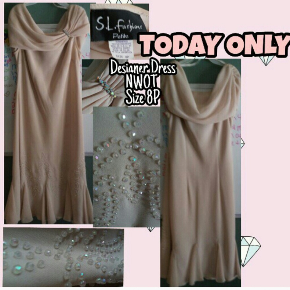 Stunning BRAND NEW Designer Dress SL FASHIONS