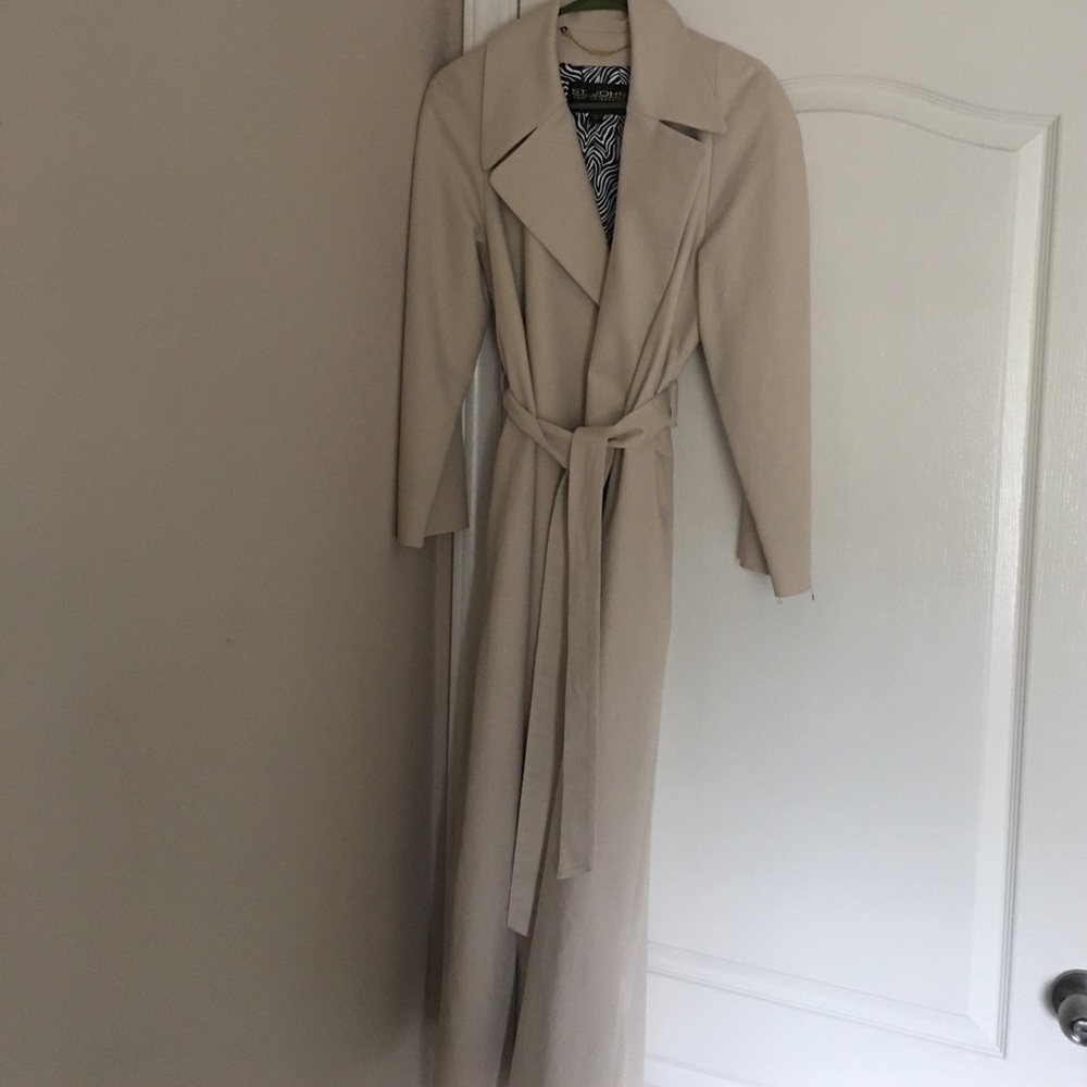 St. John long trench coat size: 4