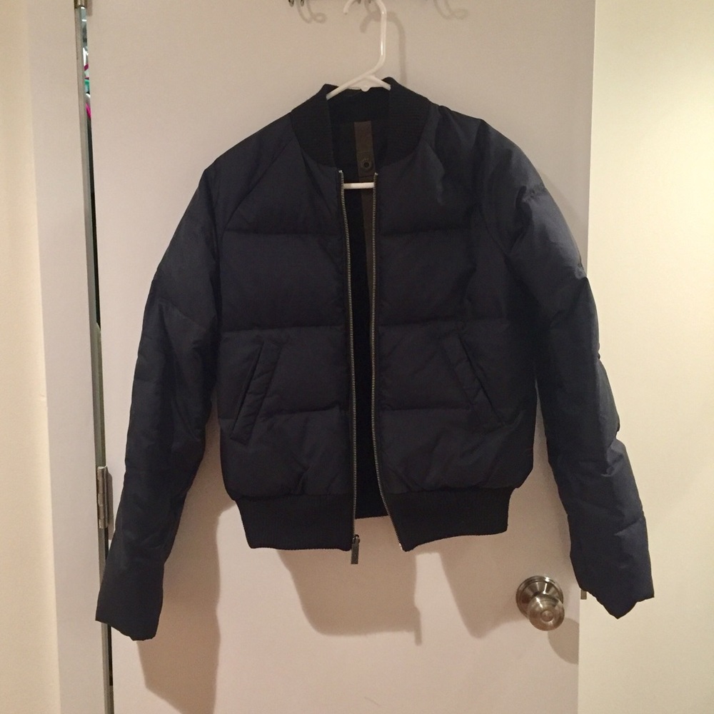 Club Monaco reversible puffy bomber jacket