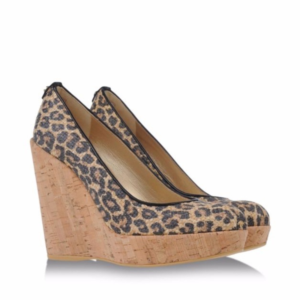 Stuart Weitzman Corkswoon wedge leopard cheetah