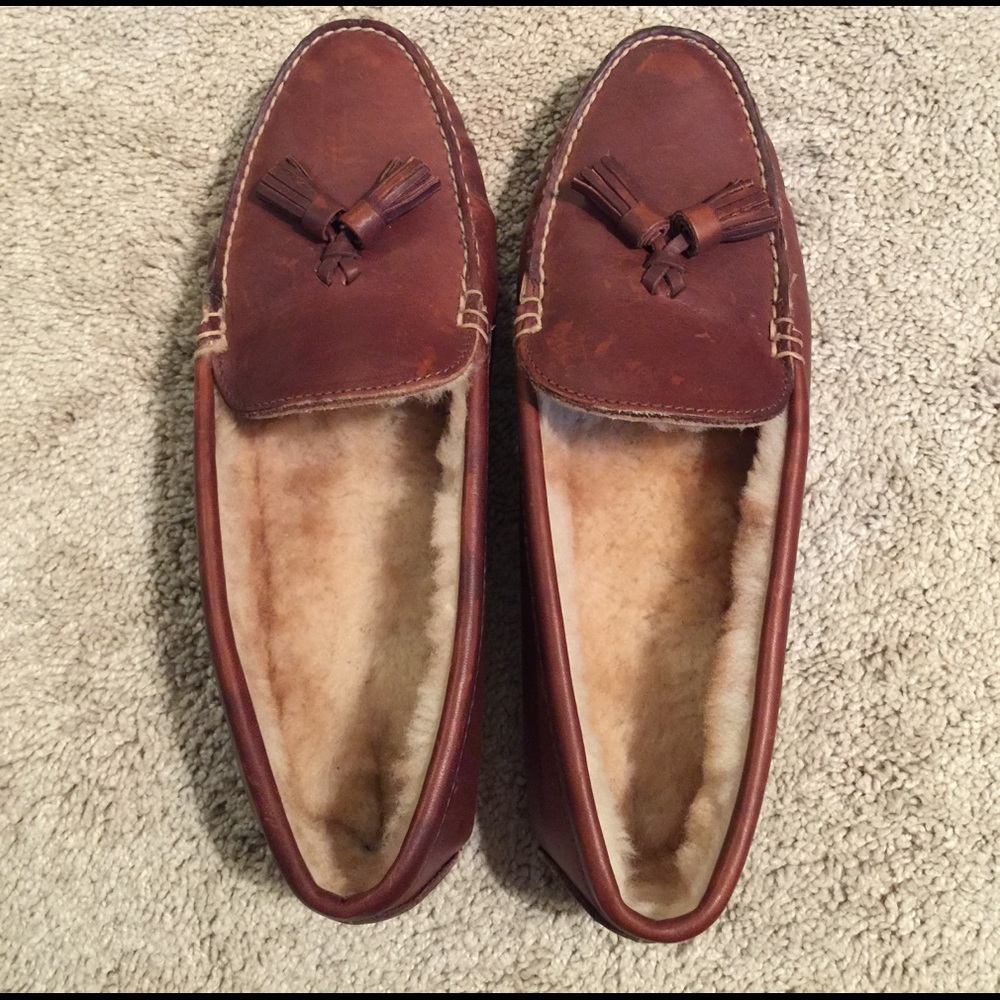 Vintage Brooks Brothers Fur Lined Slippers