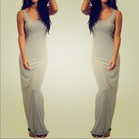 Solid grey maxi dress 😻 - Picture 1 of 2