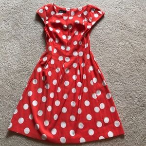 Orange, beige, cream cute spring dress! Size 6