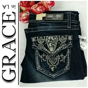NWT- Grace in LA Easy Fit Bootcut jeans 30x34