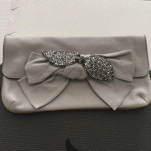 CHLOE leather and crystal clutch