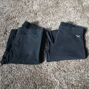 2 pair size Small VS Pink Black Leggings