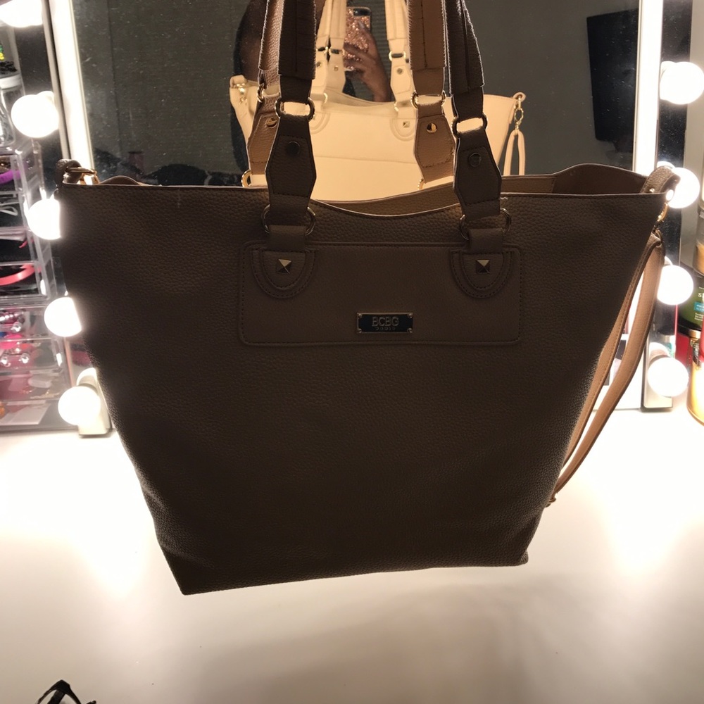 BCBG nude large purse