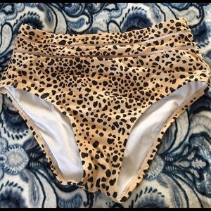 Victoria's Secret leopard swim bottoms
