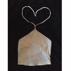 Stripped halter top