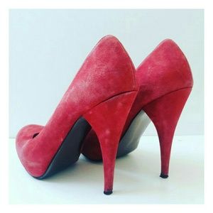 Steven Madden Red Suede Shoes