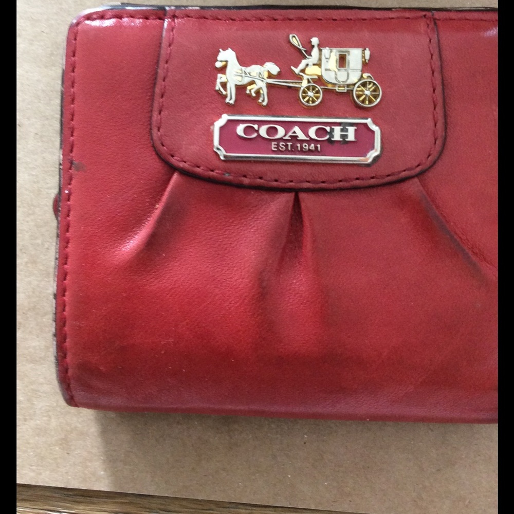 Coach red wallet