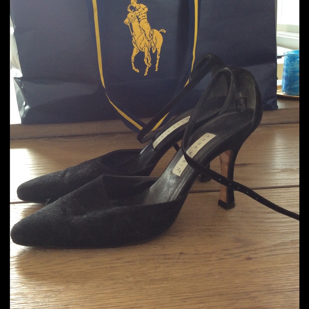 Anne Klein ankle strap short heels