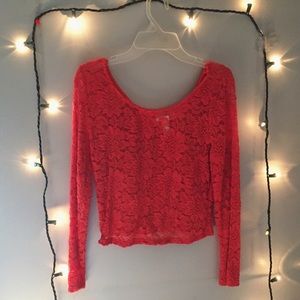 Lace see through top