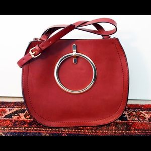 WORN ONCE! Burgundy Med-Large "Bracelet" Bag