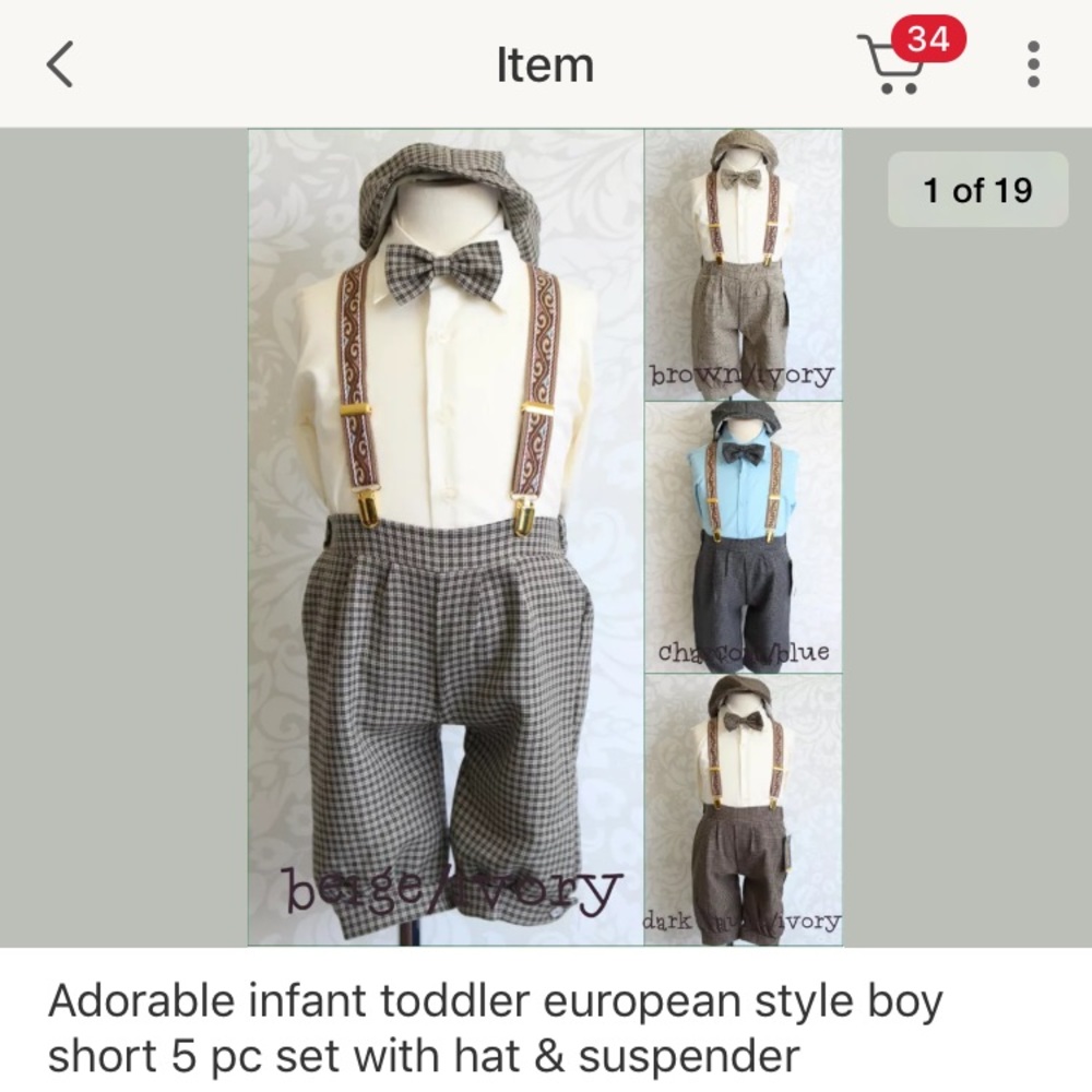Adorable Infant and Toddler European Style Set