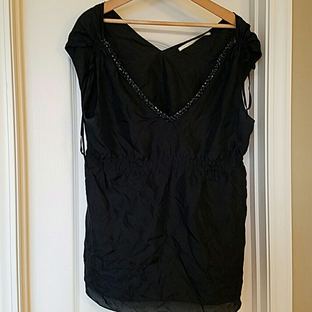 Twelfth Street Cynthia Vincent Silk Beaded Tank
