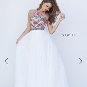 Sherri Hill floral prom dress