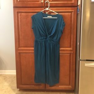Women's 1x plus size blue cotton dress