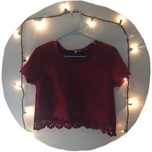 Burgundy top