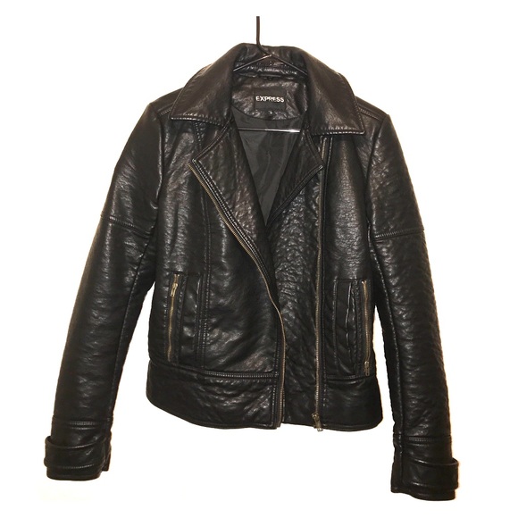 Express Jackets & Blazers - Express Black Leather Jacket