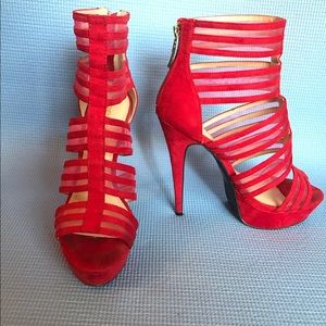 Size 9 RED BEBE shoes