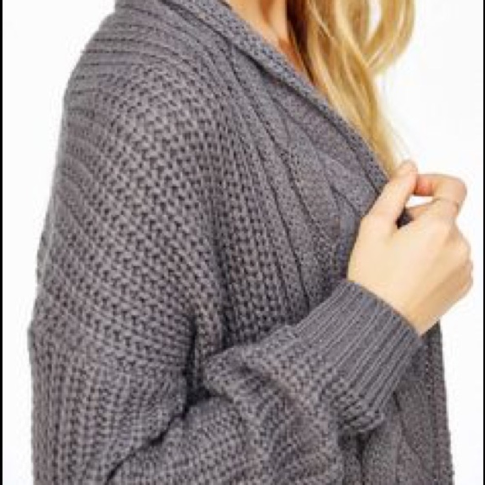 Kimchi Blue Chunky Braided Mix-Knit Cardigan