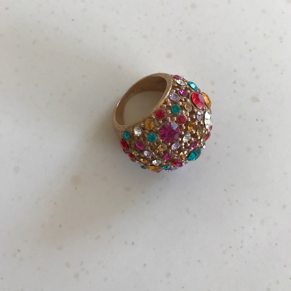 Colorful diamond ring - Picture 2 of 4