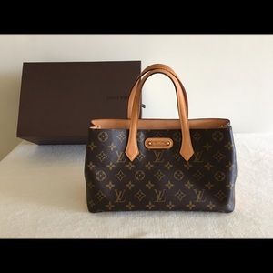 Authentic Louis Vuitton Wilshire PM Top Handle Bag